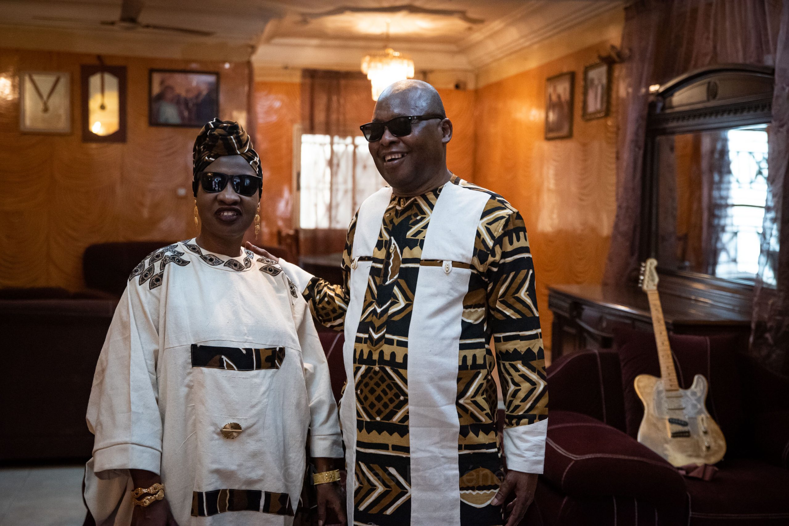 Photo session with Amadou & Mariam in their home in Bamako, Mali, December 8, 2022.